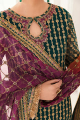 Baroque Chantelle Embroidered Luxury Chiffon 3 piece unstitched
