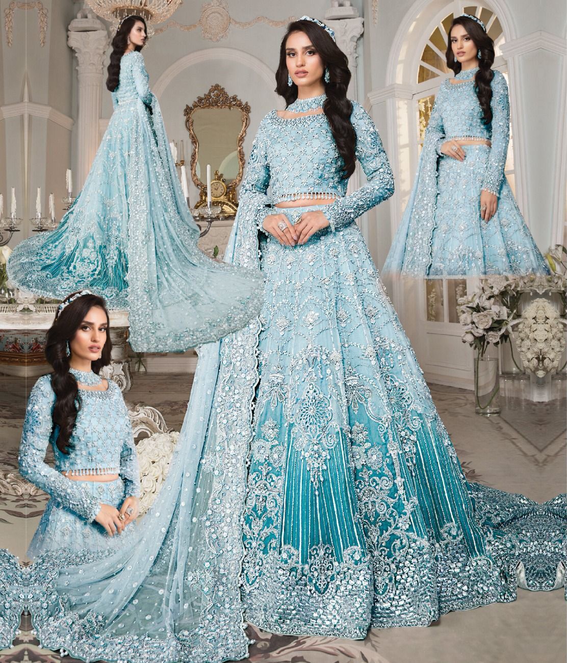 Maria B Luxury Embroidered Net 3 Piece Unstitched