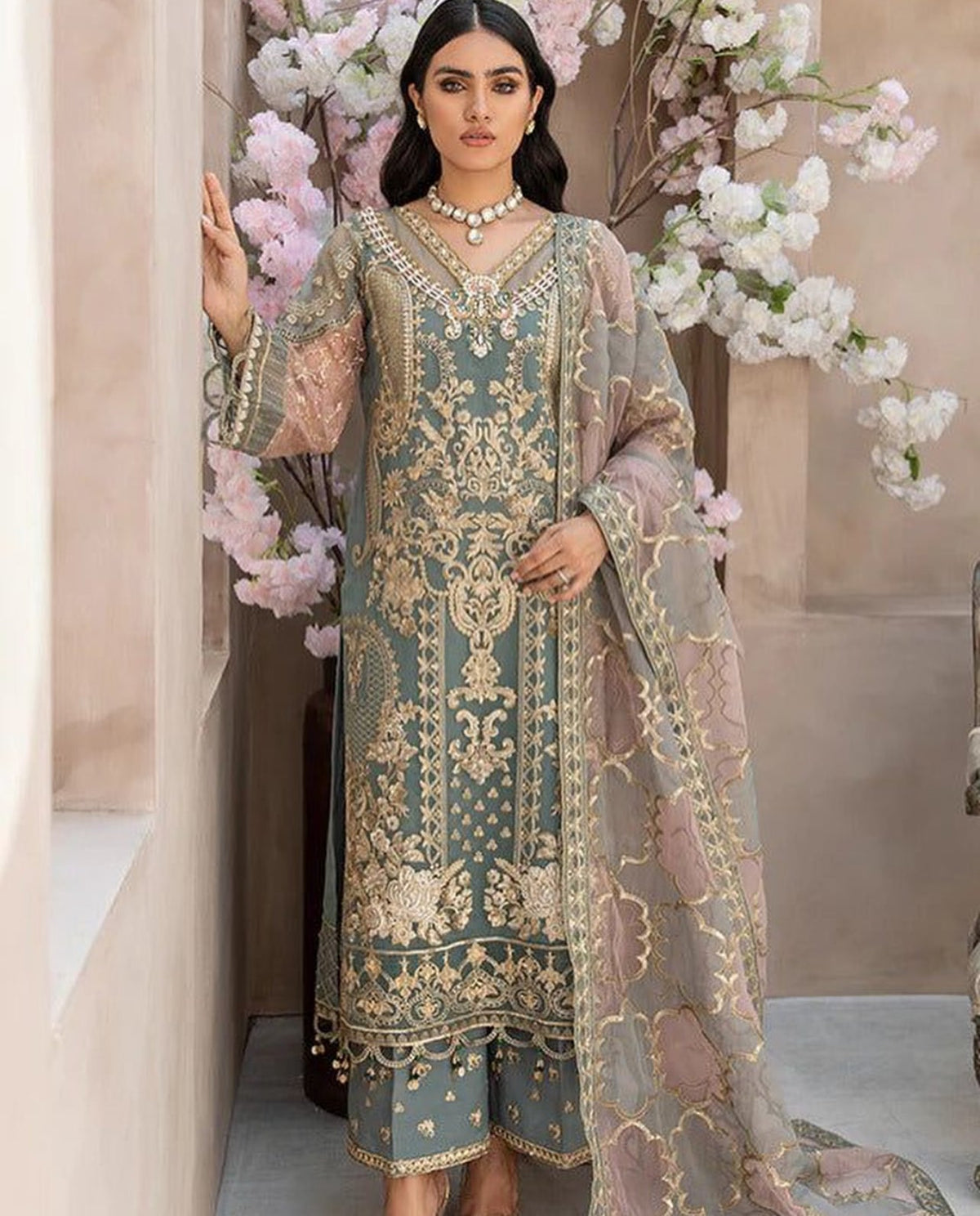 Imrozia Wedding Organza Luxury Collection Embroidered 3 Piece Unstitched