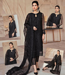 Mushq Formal Net Collection Embroidered 3 Piece Unstitched