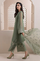 Baroque Embroidered Organza Suit 3 Piece Unstiched