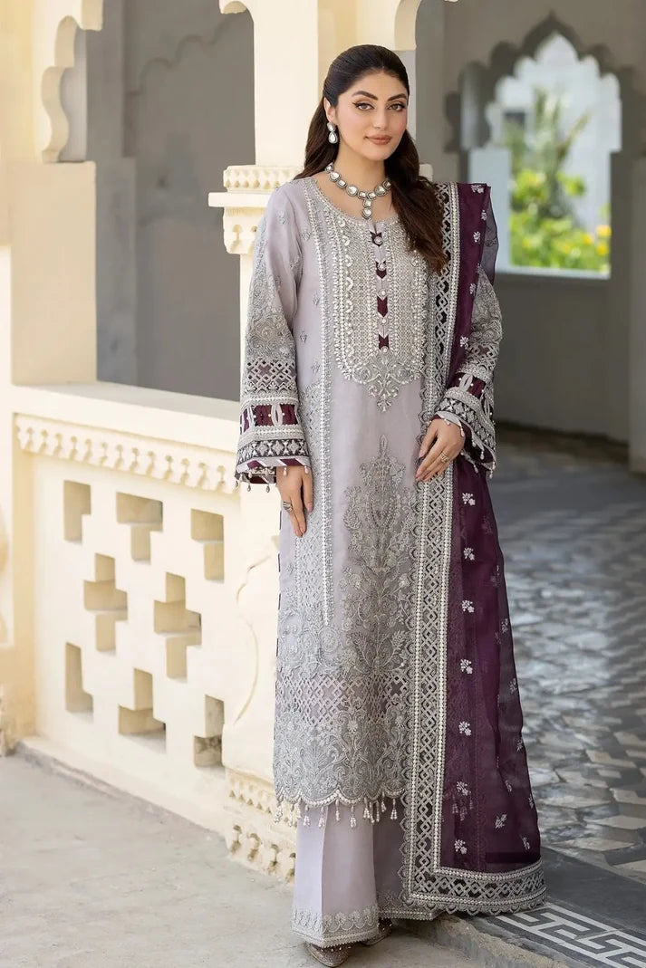 Imrozia Formal Embroidered Net Dress 3 Piece Unstitched / Stitched