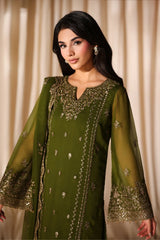 Azure Luxury Chiffon Embroidered 3 Piece Unstitched / Stitched