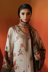 Maria B Luxury Digital Silk Embroidered 3 piece Unstitched / Stitched
