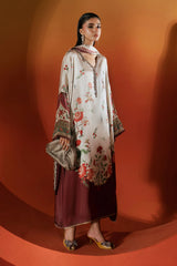 Maria B Luxury Digital Silk Embroidered 3 piece Unstitched / Stitched