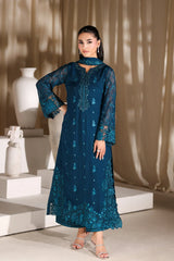 Azure luxury Chiffon Embroidered 3 Piece Unstitched / Stitched
