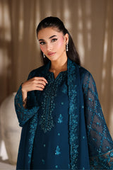 Azure luxury Chiffon Embroidered 3 Piece Unstitched / Stitched