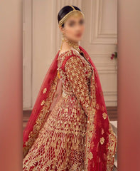 Bridal Luxury Net Maxi Embroidered 3 Piece Unstitched