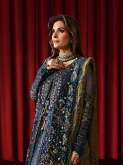 Nureh Jhoomro Hand Embellished organza 3piece Unstitched / Stitched