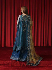 Nureh Jhoomro Hand Embellished organza 3piece Unstitched / Stitched