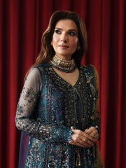 Nureh Jhoomro Hand Embellished organza 3piece Unstitched / Stitched