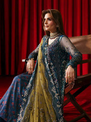 Nureh Jhoomro Hand Embellished organza 3piece Unstitched / Stitched