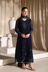 Azure luxury Chiffon Embroidered 3 Piece Unstitched / Stitched