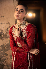 Azure Luxury Chiffon Embroidered 3 Piece Unstitched / Stitched