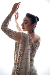 Imrozia Luxury Net Hand Work Embroidered Saree Unstitched