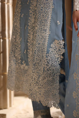 Azure Luxury Embroidered Chiffon 3 Piece Unstitched / Stitched