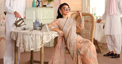 Maria B Luxury Net Hand Work Embroidered Saree Unstitched