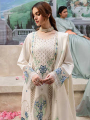 Mahnur Lawn Luxury Embroidered Dress 3 Piece Unstitched / Stitched