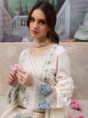 Mahnur Lawn Luxury Embroidered Dress 3 Piece Unstitched / Stitched