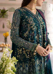 Nureh Hand Embellished Luxury Organza 3 Piece Unstitched / Stitched