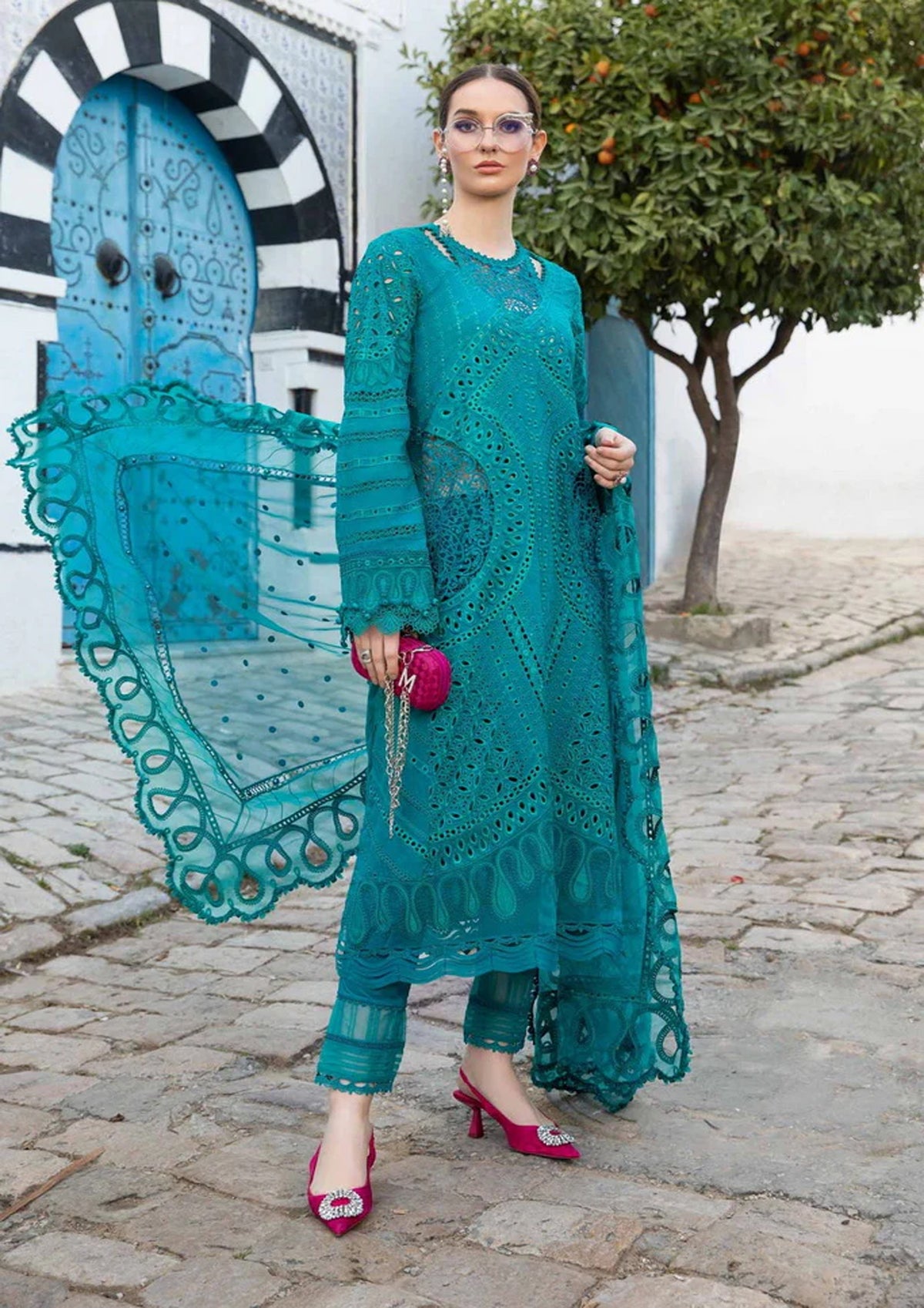 Maria B Luxury Lawn Embroidered 3 Piece Unstitched