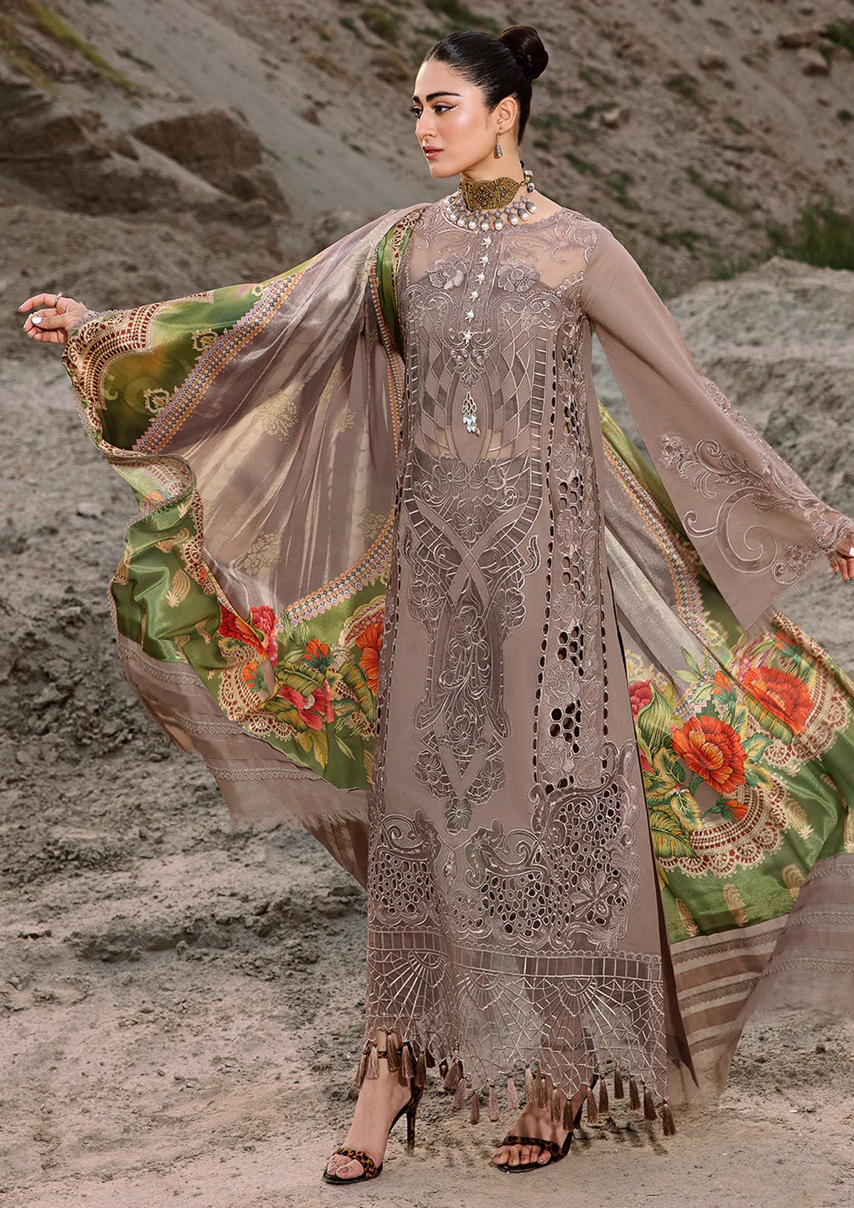 Bin Ilyas Luxury Embroidered Lawn Collection 3 Piece Unstitched