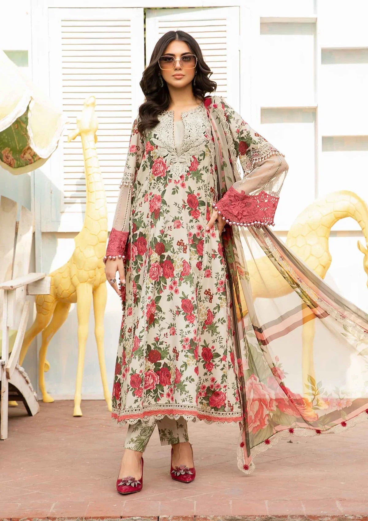 Maria B Embroidered Luxury Lawn Collection 3 Piece Unstitched