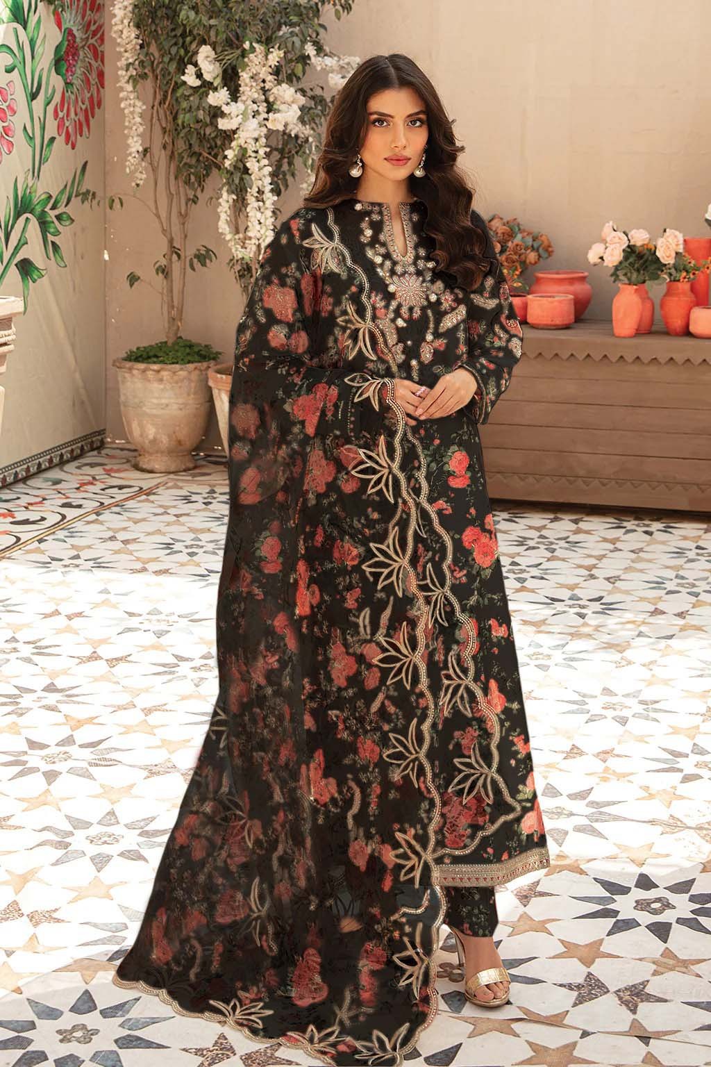 Vaniya Luxury Swiss Lawn Embroidered 3 piece Unstitched