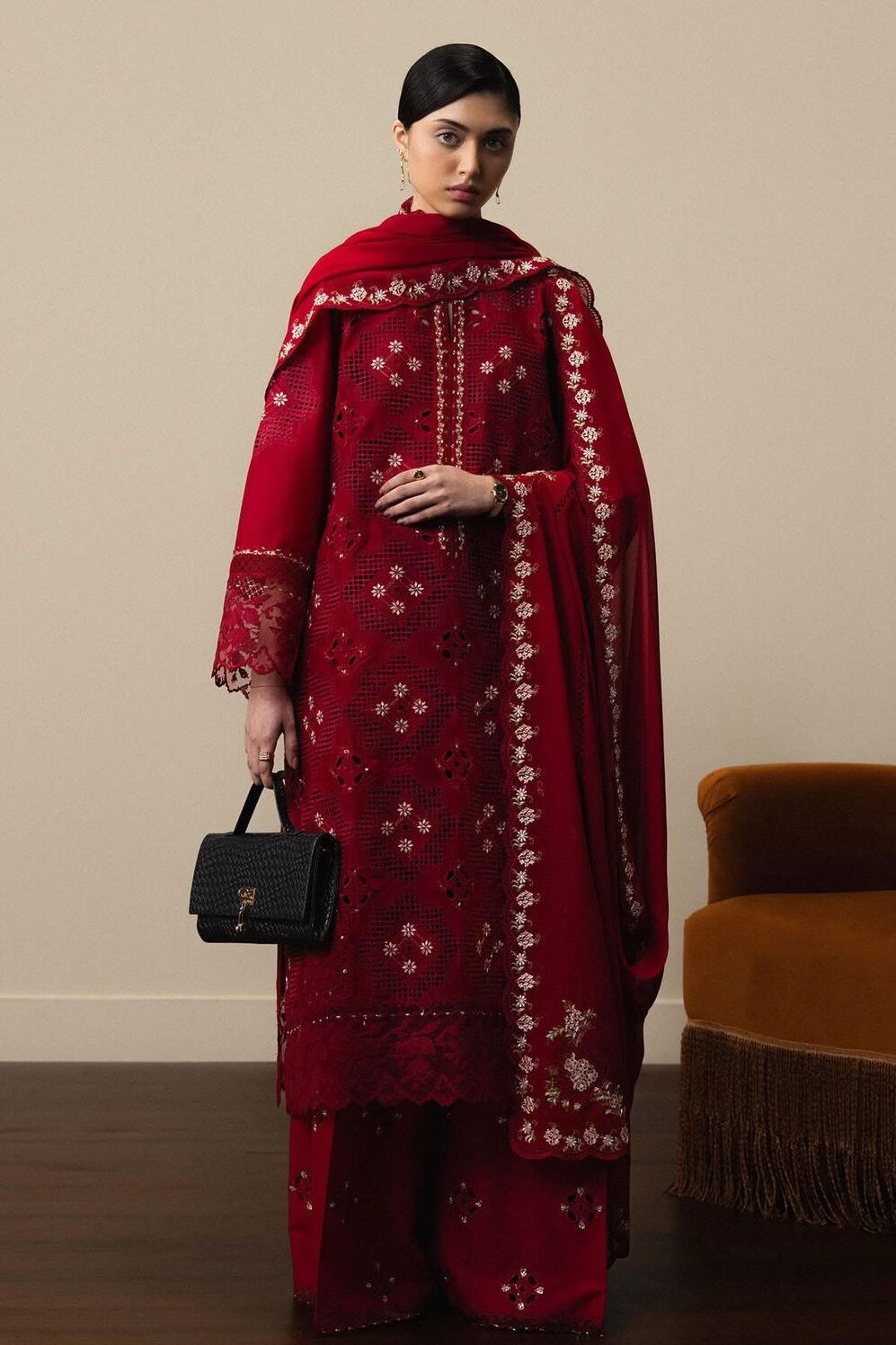 Zara Shahjahan Lawn Embroidered 3 piece Unstitched / Stitched