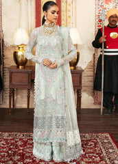 Afrozeh Organza Bridal Collection Embroidered 3 Piece Unstiched