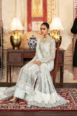 Afrozeh Organza Bridal Collection Embroidered 3 Piece Unstiched