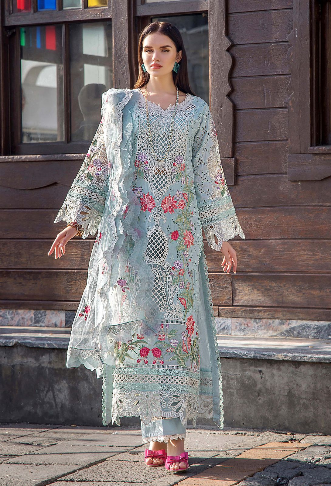 Adan Libas Embroidered Lawn 3 Piece Unstitched