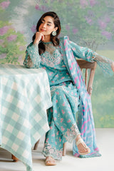 Afrozeh Embroidered Lawn 3 Piece Unstitched