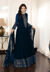Asim Jofa Embroidered Chiffon 3 Piece Unstitched