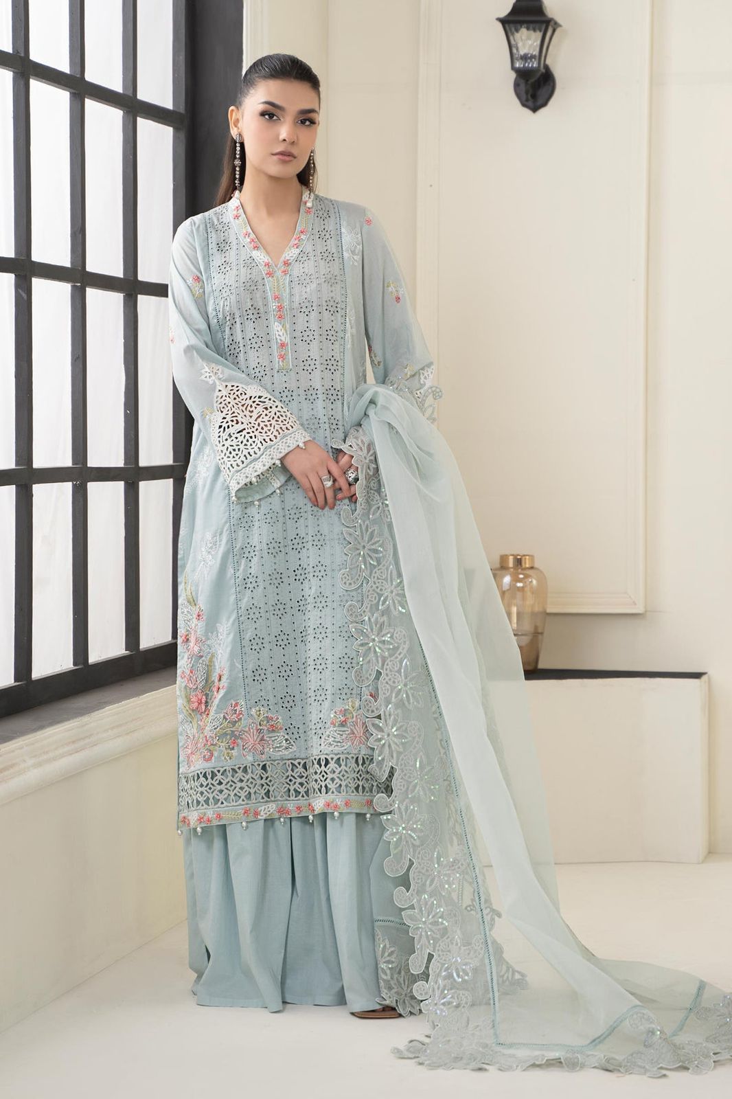 Maria B Luxury Cotton Lawn Embroidered 3 Piece Unstitched