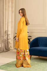 Lulusar Luxury Silk Dress Partywear Emblished Handwork & Digital Printed Suit 3 Piece Unstitched