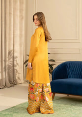 Lulusar Luxury Silk Dress Partywear Emblished Handwork & Digital Printed Suit 3 Piece Unstitched