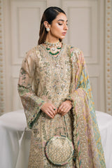 Baroque Luxury Khaadi Net Embroidered 3 Piece Unstitched