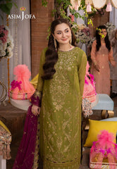 Asim Jofa Luxury Chiffon Embroidered 3 Piece Unstitched