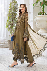 Maria B Luxury Chiffon Embroidery 3 Piece Unstitched