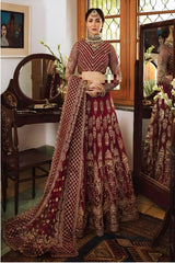 Afrozeh Luxury Net Maxi Embroidered 3 Piece Unstitched