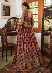 Afrozeh Luxury Net Maxi Embroidered 3 Piece Unstitched