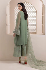 Baroque Embroidered Organza Suit 3 Piece Unstiched