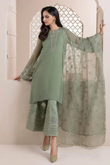 Baroque Embroidered Organza Suit 3 Piece Unstiched