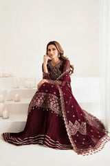 Alizeh Luxury Wedding Embroidered Chiffon 3 piece Unstitched