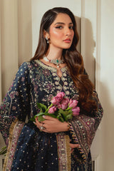 Baroque Chantelle Luxury Raw silk Embroidered 3 Piece Unstitched