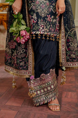 Baroque Chantelle Luxury Raw silk Embroidered 3 Piece Unstitched