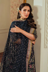 Baroque Chantelle Luxury Raw silk Embroidered 3 Piece Unstitched