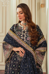 Baroque Chantelle Luxury Raw silk Embroidered 3 Piece Unstitched