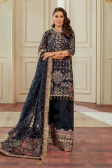Baroque Chantelle Luxury Raw silk Embroidered 3 Piece Unstitched